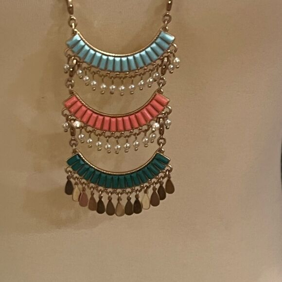 Premier Designs “ Fiesta” Multicolor Pendant Necklace #PDNK2 - Picture 3 of 7